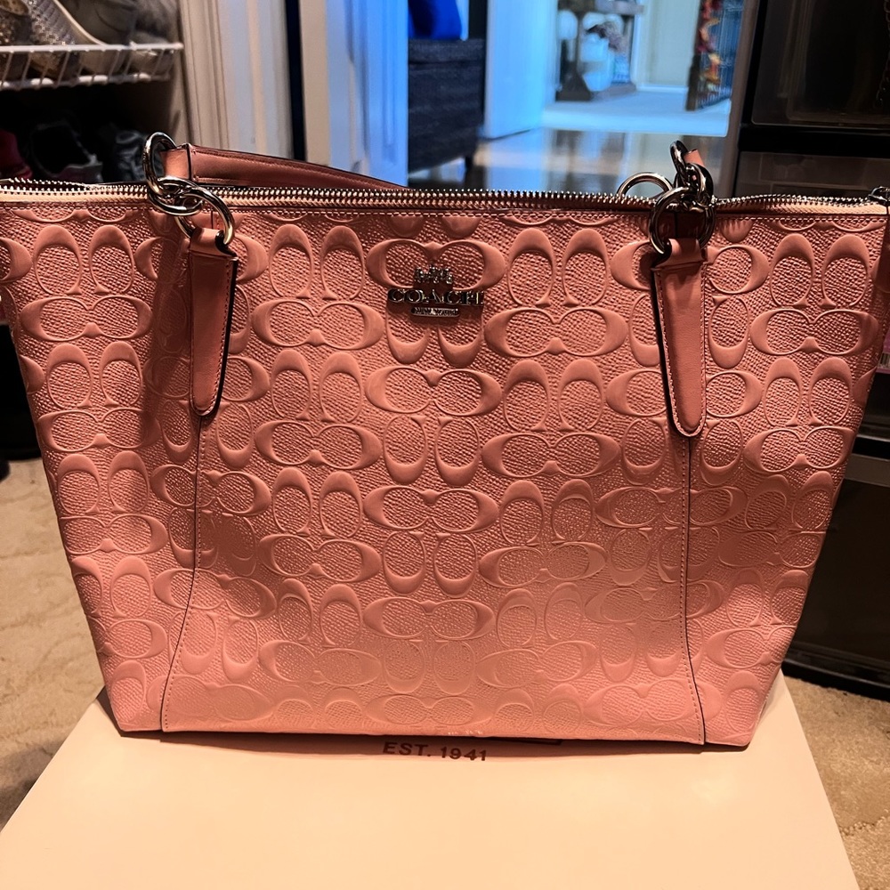PINK AVA TOTE w/ WALLET  (COACH)